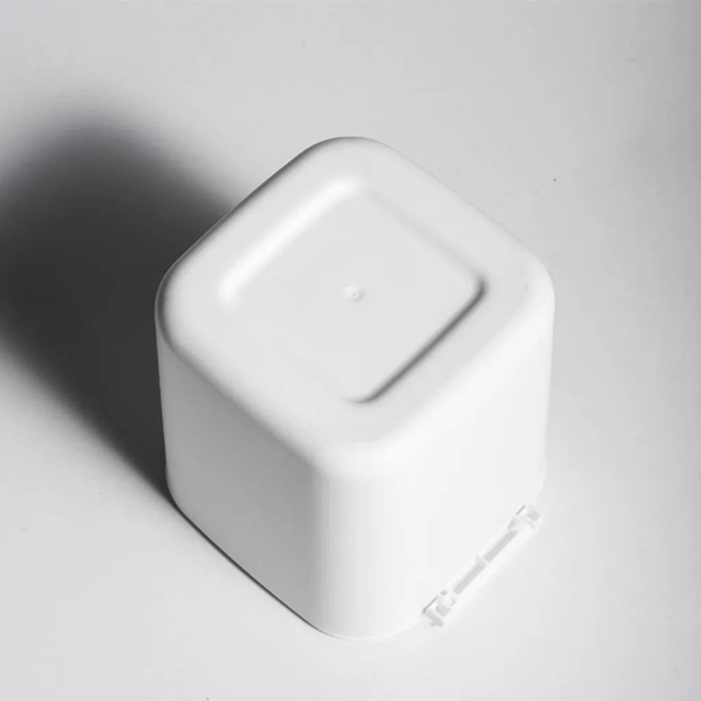  Mini Desktop Mülleimer Mit Deckel Clamshell Papierkorb Lagereimer Abfalleimer Weiß
