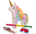  Lumaland Pinata Set Zum Befüllen Inkl. Schläger Maske Und 50g Konfetti Einhorn Magic Holographic Unicorn Ca. 40x14x54 Cm