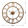  Große Wanduhr Aus Metall Mit Quarzwerk – Durchmesser 76 Cm – Römische Ziffern – Vintage-Zeiger