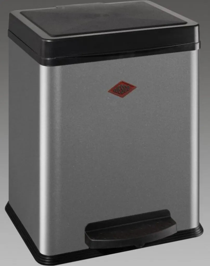  WESCO Treteimer Ökosammler 2x10ltr. 43cm Silber