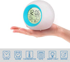  Digitaler Wecker Kinder, LED Kinderwecker 7 Farben Nachtlicht Lichtwecker Schlummerfunktion Für Mädchen Jungen