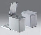  Wesco Basic-2 Abfalleimer 2 X 7,5L Vollauszug 30-er Küchenschrank Mülleimer 40637