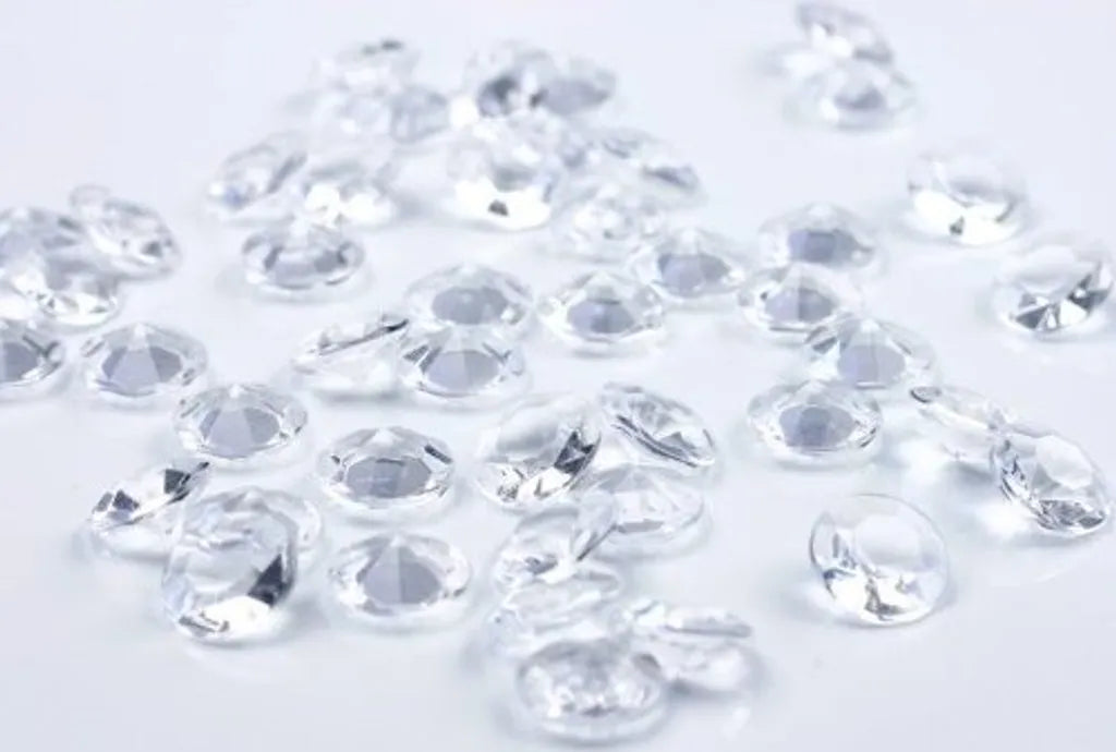  Tischstreu Acryl Diamanten, 12mm Klar/ Transparent; 100 Stück