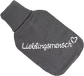 Out Of The Blue Wärmflasche Lieblingsmensch Strickbezug 2 Liter Bettflasche Wärmekissen