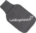 Out Of The Blue Wärmflasche Lieblingsmensch Strickbezug 2 Liter Bettflasche Wärmekissen