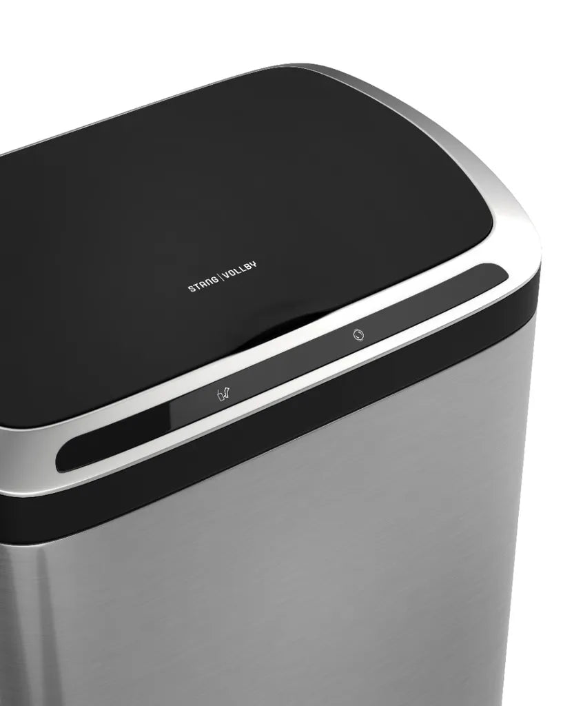  DALLBY Sensor Mülleimer - 50L - Edelstahl - Abfalleimer Mit Sensor