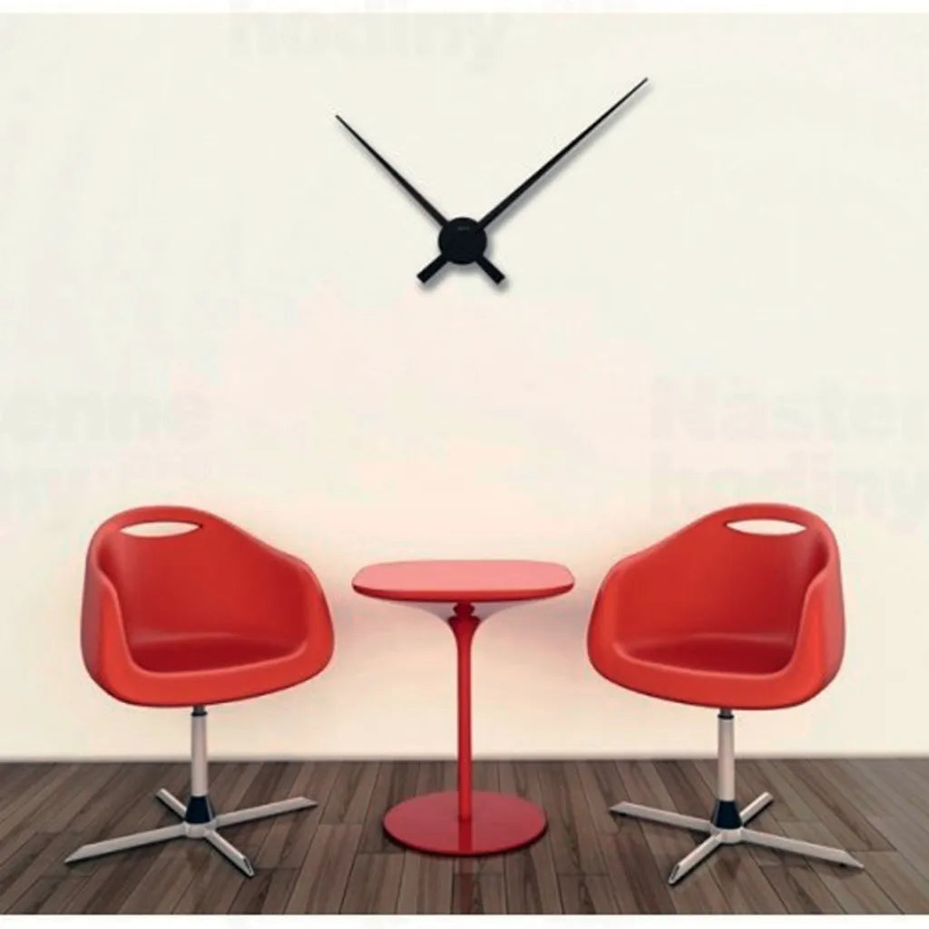  XL NeXtime Wanduhr HANDS Ø 70cm Aluminium Schwarz Quarzuhr Wohnzimmer Uhr