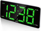  Technoline WT 486 Schwarz-Silber, Radiowecker, Funk, LED Ziffern, Sleep-Timer