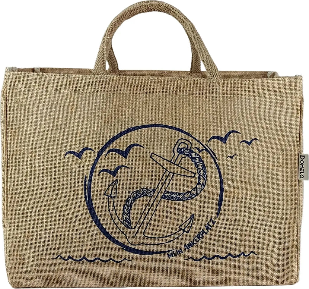  Domelo Damen Groß Einkaufskorb, 100% Jute Vegan Tasche, Shopper Korbtasche, Shopping Bag, Diese Handtasche Ist Nachhaltige Produkte, Kann Als Einkaufstasche, Badetasche, Strandtasche, Sporttasche Oder Geschenke Für Frauen