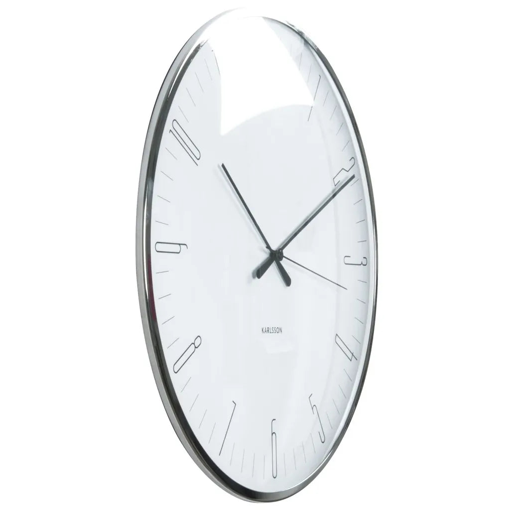 Karlsson Wanduhr 'Dragonfly' Aluminium Weiß, Ø 40 Cm