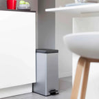  CURVER_DECO SLIM BIN Abfalleimer 40L Mit Fußpedal Silber Metallic_240640