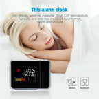  LCD Wecker Funkuhr LED Funkwecker Snooze Alarm Tischuhr Mit Projektion