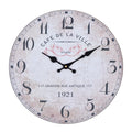  Wanduhr / Küchenuhr Aus Holz - De La Ville 34 Cm Ø