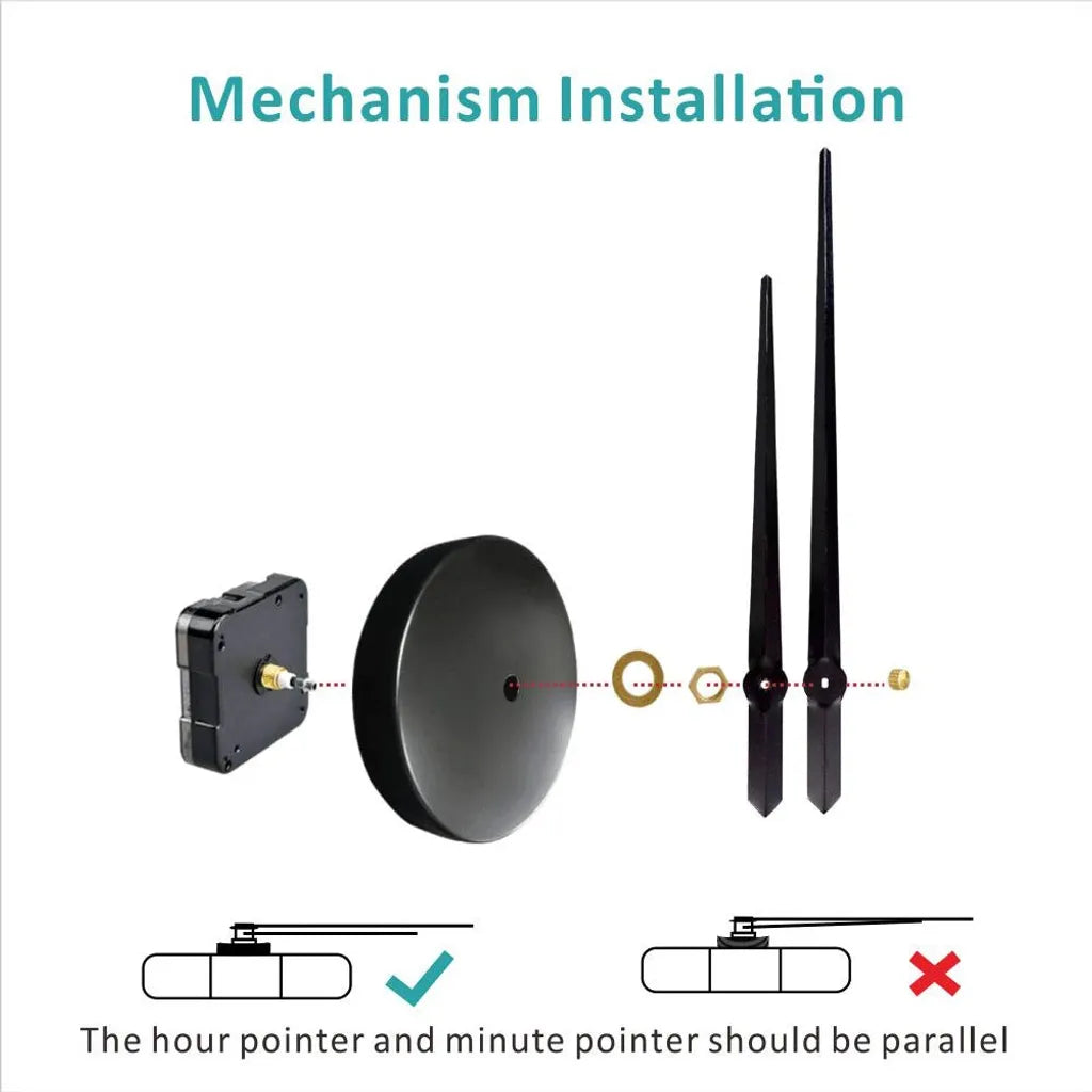  Rahmenlose 3D DIY Wanduhr XXL Stumm Spiegel Aufkleber Home Office Schule Dekoration () (Schwarz-14)