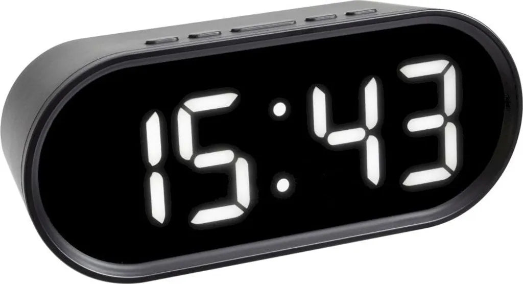 TFA Dostmann TFA - Digitaler Wecker Mit LED-Leuchtziffern 60.2025.01 - Schwarz