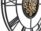  Wanduhr - D. 80 Cm - Metall - Goldfarben & Schwarz - KARIAL