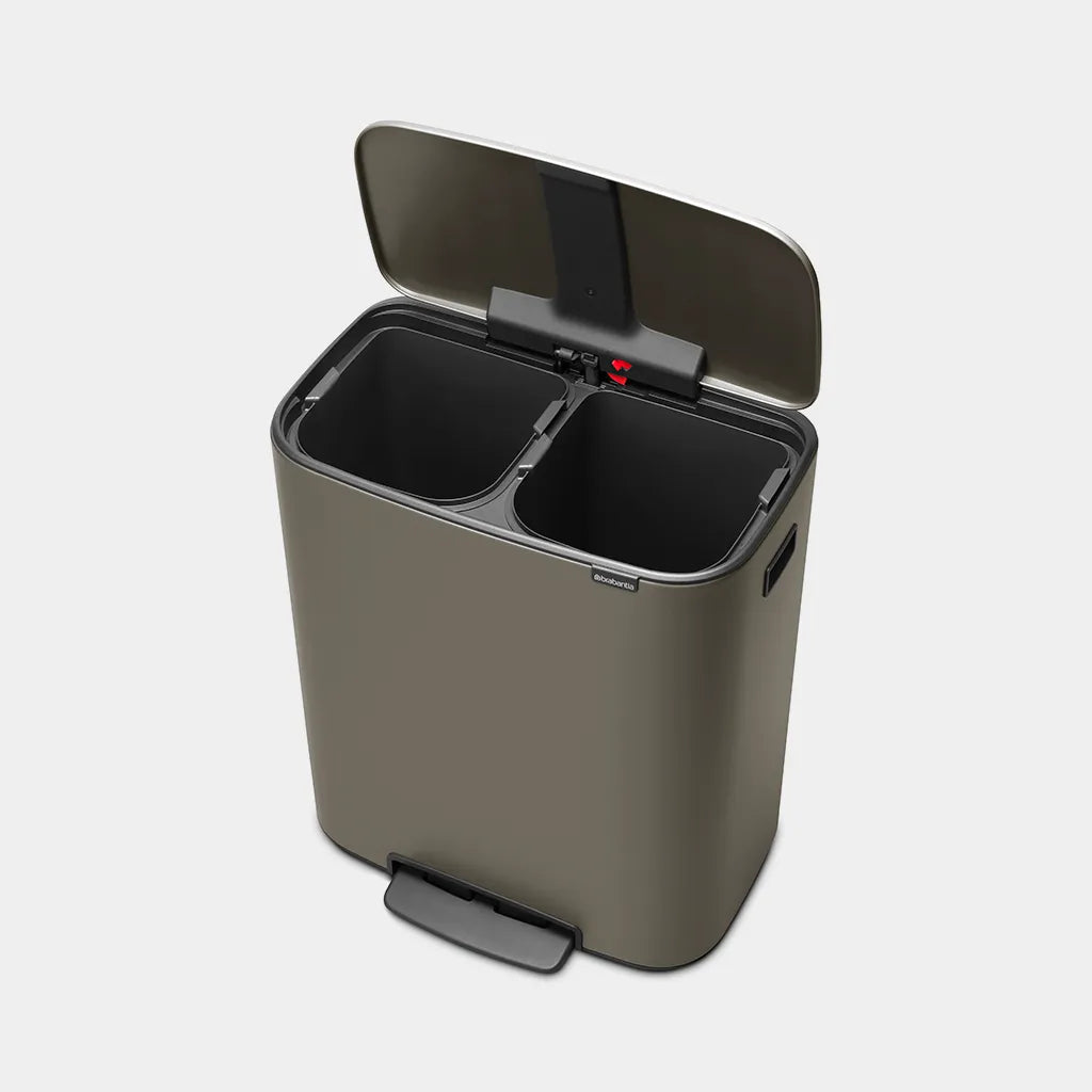  BRABANTIA Tretmülleimer Bo 2 Eimer 30+30 L Platin
