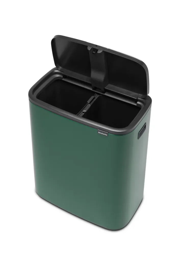  MÜLLTRENNER 2 X 30 L Müllsortierer Abfalleimer Müllsammler Dunkelgrün BRABANTIA