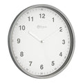  Miraval Wanduhr Uhrwerk Analog AA-Batterie Silber Geräuschlos Kein Ticken Japanisches Lautloses Quarzuhrwerk 420 Gr 250 Mm - 4-MV6072-2