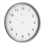  Miraval Wanduhr Uhrwerk Analog AA-Batterie Silber Geräuschlos Kein Ticken Japanisches Lautloses Quarzuhrwerk 420 Gr 250 Mm - 4-MV6072-2