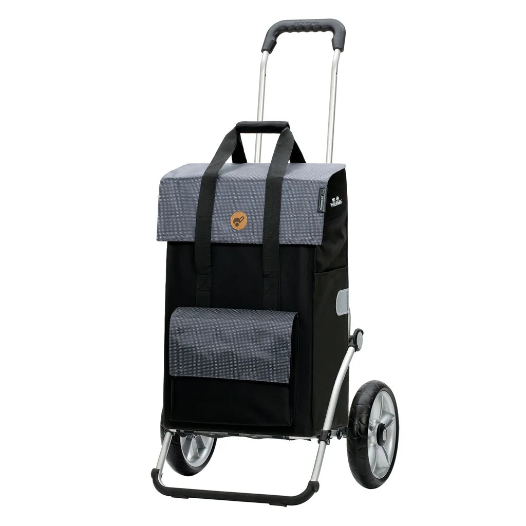  Andersen Royal Shopper Alu Klappbar Mit Kugellagerrad Ø 25 Cm Und 43 Liter Tasche Vektor Grau Mit Kühlfach
