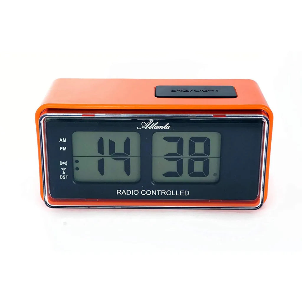  Atlanta 1881/12 Wecker Funk Funkwecker Digital Orange Licht Snooze Digitalwecker