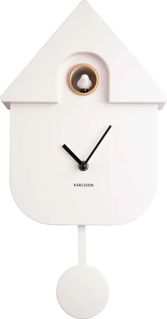 Leitmotiv Karlsson Kuckucksuhr MODERN CUCKOO Weiß