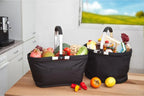  Einkaufskorb "Silandre" Schwarz Faltbarer Einkaufskorb Rund Mit Aluminiumgriff Geräumig Stabile Einkaufstasche 36 Liter Volumen Schwarz