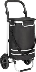  Monzana 2in1 Einkaufstrolley 56L Bis 50 Kg Klappbar Abnehmbare Tasche Handwagen Einkaufswagen Einkaufshilfe Roller, Farbe:schwarz