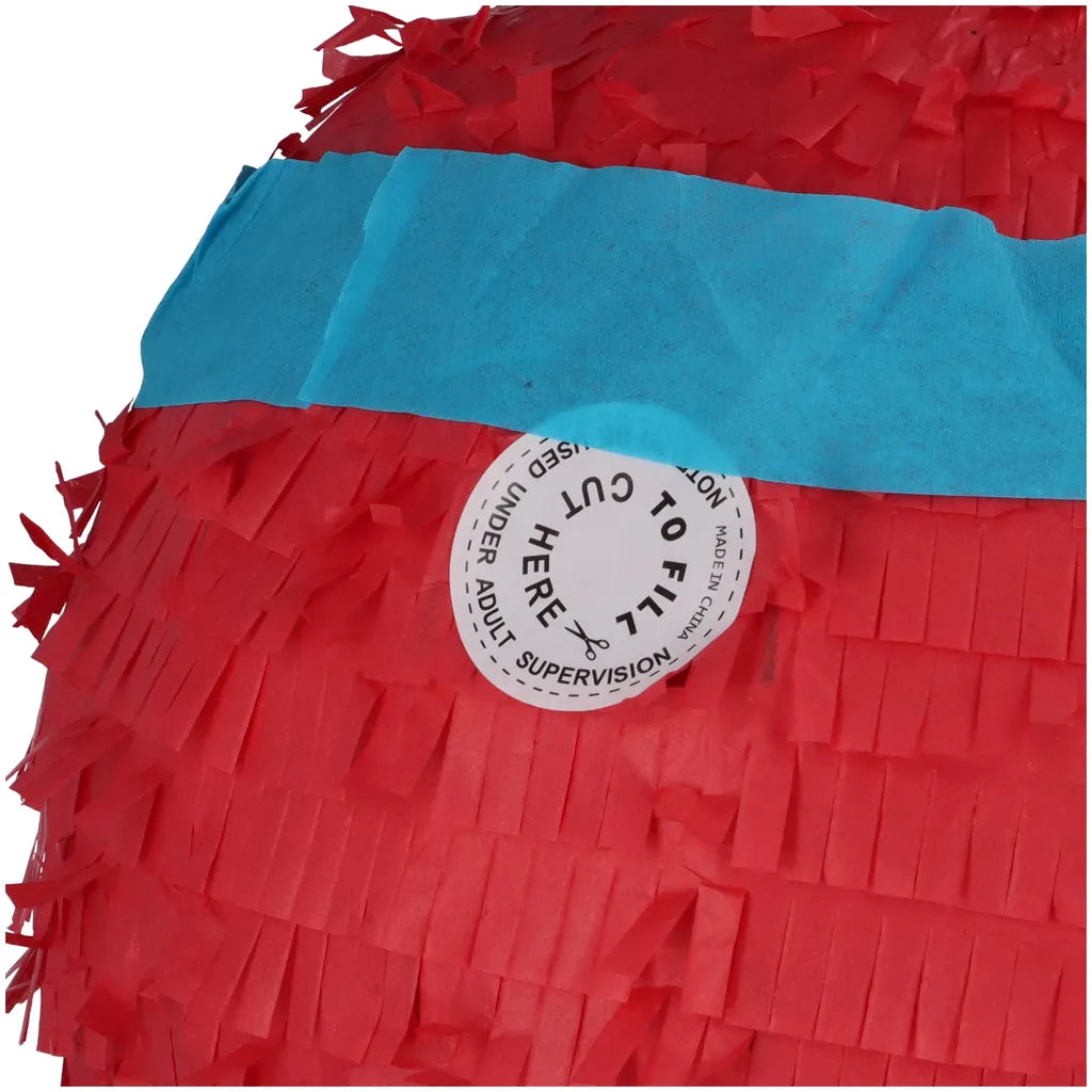  Pinata Set Ninja Mit Schlag Stock Und Brille Maske Zum Aufhängen Und Befüllen Rot Party Deko Geburtstag Kinder 30x30x30 Cm