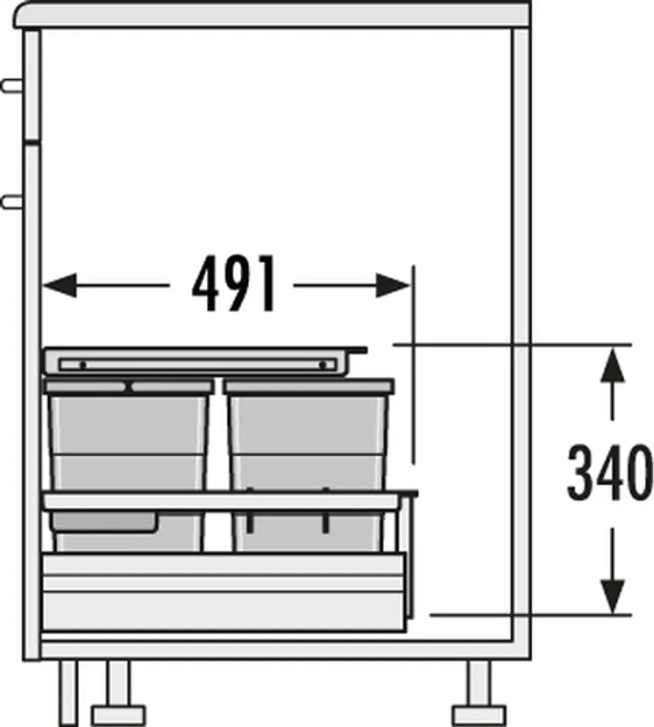  Hailo Abfallsammler Separato K 500 18/8/8/D