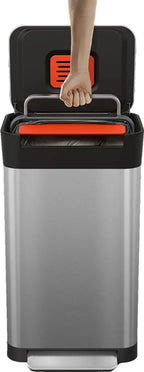  Joseph Joseph Abfalleimer Titanmit Pressfunktion 90 Liter