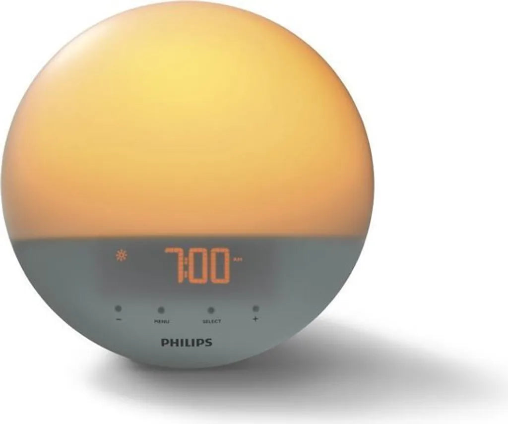  Philips HF3519/01 Wake-up Light (Sonnenaufgangfunktion, Digitales Fm Radio, Tageslichtwecker) Weiß