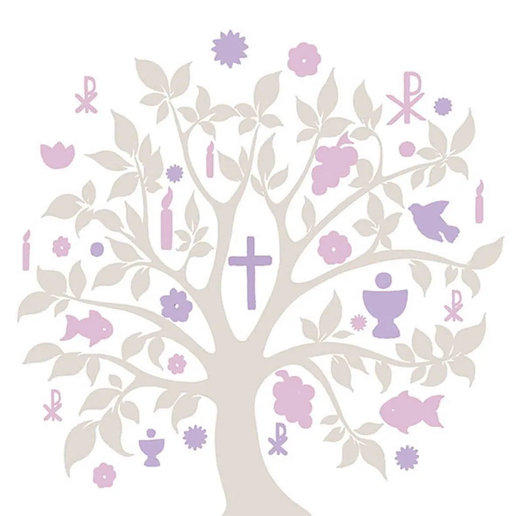  20 Lunch-Servietten Christicher Baum Taupe