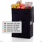  Andersen Shopper Quattro Mit 4 Rädern, Höhenverstellbar Mit Rad Ø 15 Und 20cm Und 45 Liter Tasche Malit Schwarz Mit Kühlfach