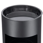  Standaschenbecher 30 L Mit Aschenbecher Schwarz 60,5 X 24,5 Cm Für Draußen Mülleimer Abfalleimer Mit Inneneimer SONGMICS LTB17C