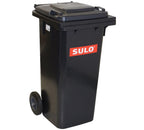  Müllgroßbehälter 120l HDPE Anthrazitgrau Fahrbar,n.EN 840 SULO