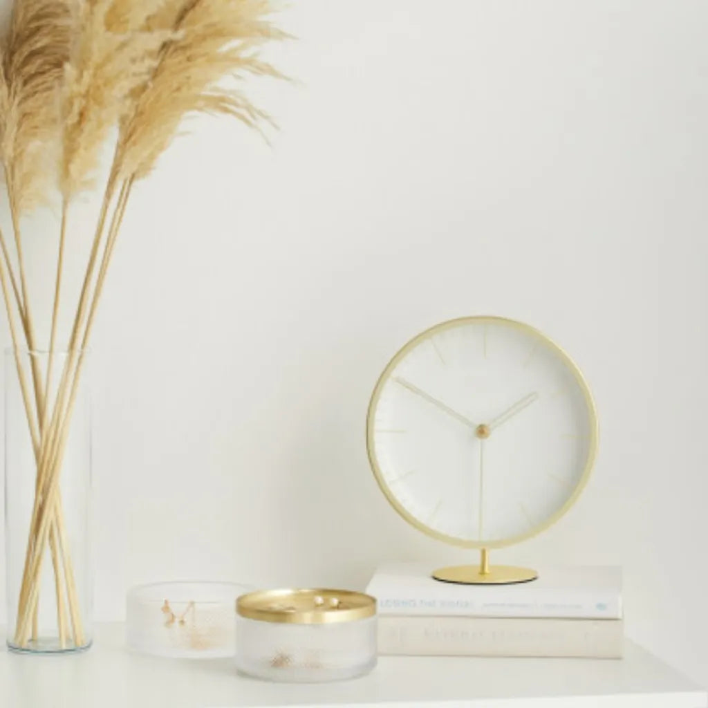  Umbra INFINITY Clock Uhr Wanduhr Standuhr Gold