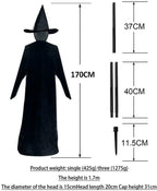  2 Stk Halloween Leuchtende Hexen Geist 170cm Halloween Dekoration Horror Requisiten Gruselig Gartendeko