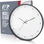  BEARWARE Wanduhr Rund Mit 24 Cm Durchmesser Analoge Anzeige - DCF-Signal - Batteriebetrieb