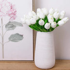 10er Künstliche Tulpe Blume Kunstblumen Gefälschte Blumen Bukett Künstlich Tulpe Weiß