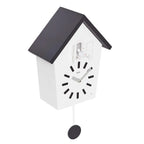  Cuco Clock Kuckucksuhr BAUERNHAUS Mit Pendel Wanduhr Moderne Kuckucksuhr Pendeluhr 28,3 × 22,8 × 10,4cm - Schwarz