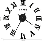  VidaXL 3D-Wanduhr Modernes Design Schwarz 100 Cm XXL