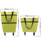  HUKITECH Einkaufstrolley Mit Klappbaren Rädern Und Stützen (faltbar - Leicht - Wasserabweisend) Tasche Einkaufstasche Picknicktasche