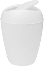  Umbra Twirla Abfalleimer Mit Schwingdeckel, Kosmetikeimer, Papierkorb, Recylingeimer, Weiß, PP, 9 L, 1012978-661
