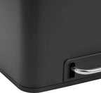  SVITA TM2X15 Treteimer 30 Liter 2x15L Schwarz Abfalleimer Mülleimer Mülltrennung Stahl