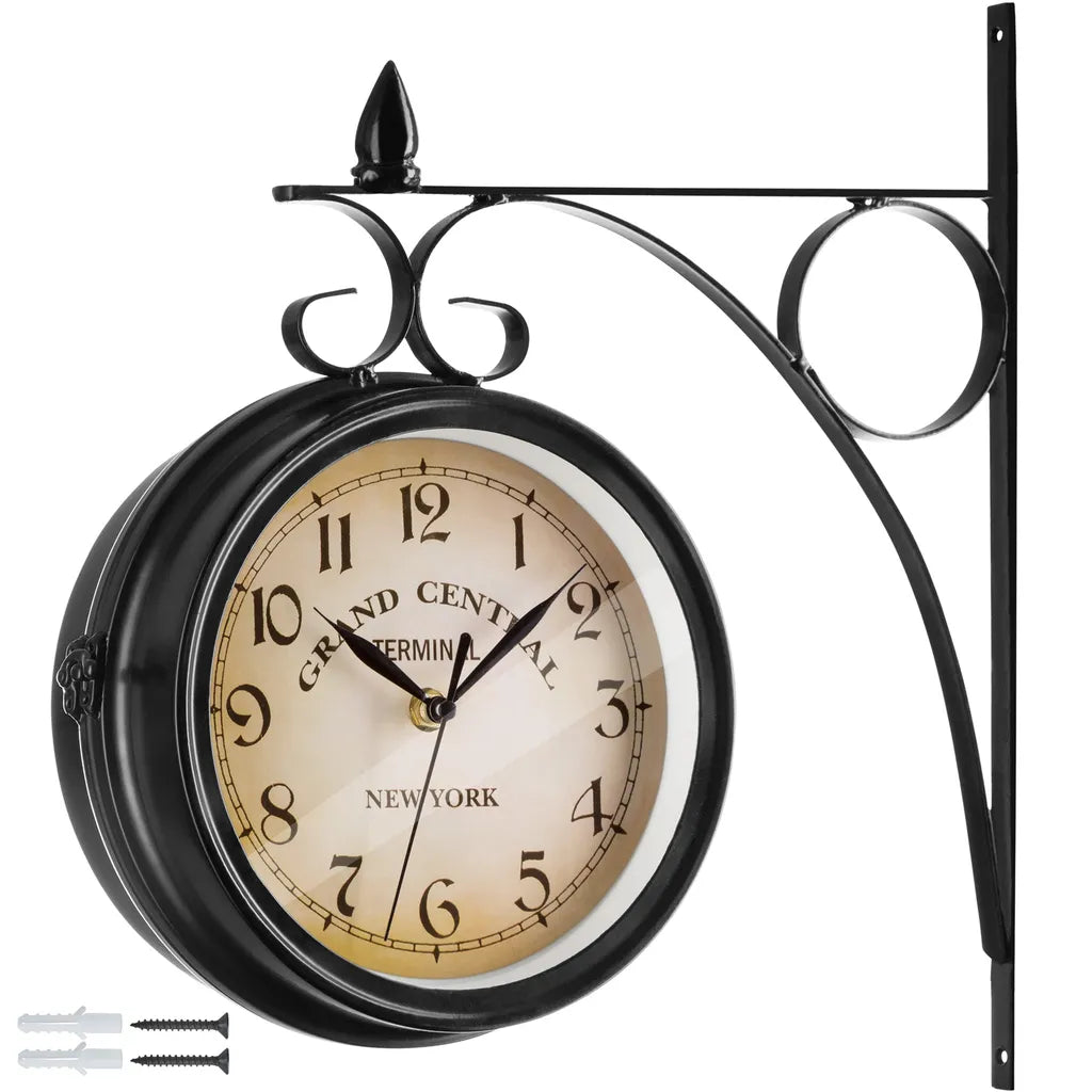  Tectake Wanduhr Vintage Look - Schwarz