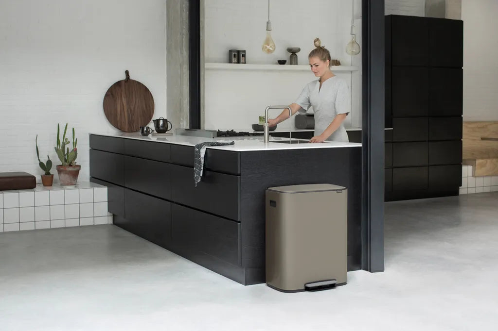  BRABANTIA Tretmülleimer Bo 2 Eimer 30+30 L Platin
