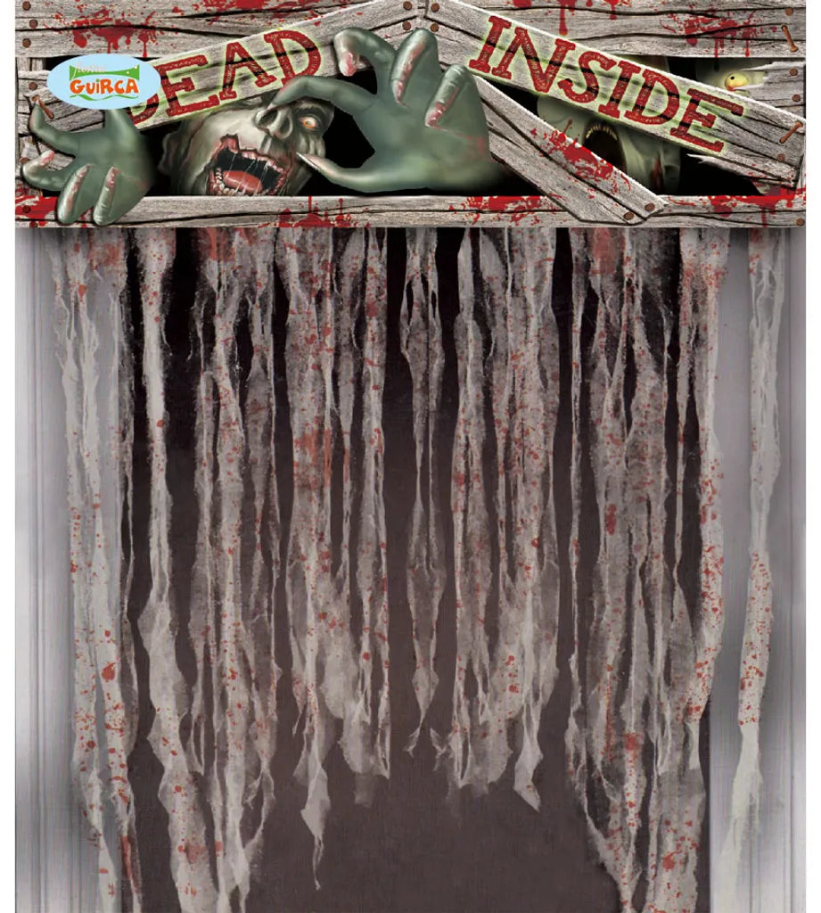  Halloween Vorhang Für Tür Mit Zombiemotiv 95x135 Cm