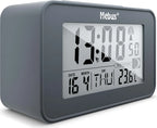  Mebus Digitaler Funkwecker Mit Mondkalender, Beleuchtung, Innenthermometer, 2 Weckzeiten, Schlummer-Funktion